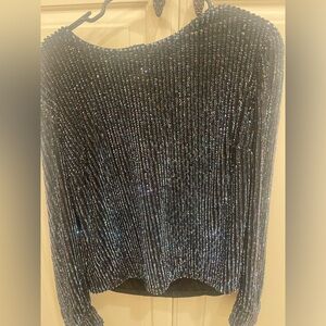Sequin Shirt With Padded Shoulders. Never been worn..From Love+Piece Collection